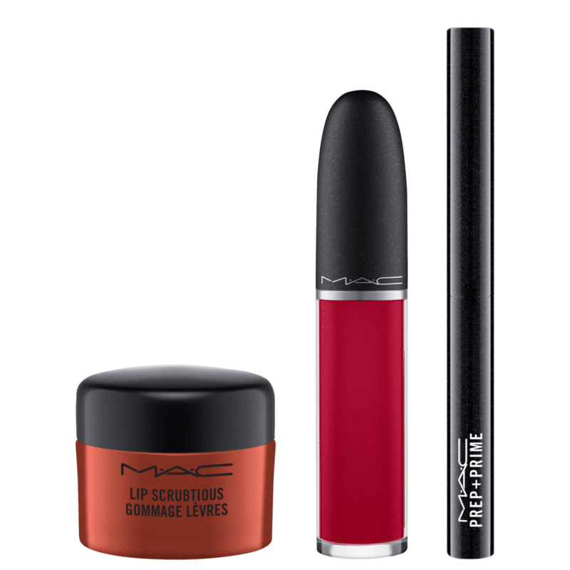 M·A·C Kit Shiny Pretty Things Sweet Scrub Set Red Velvet (3 produtos)