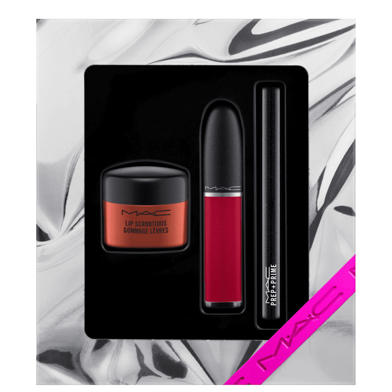 M·A·C Kit Shiny Pretty Things Sweet Scrub Set Red Velvet (3 produtos)