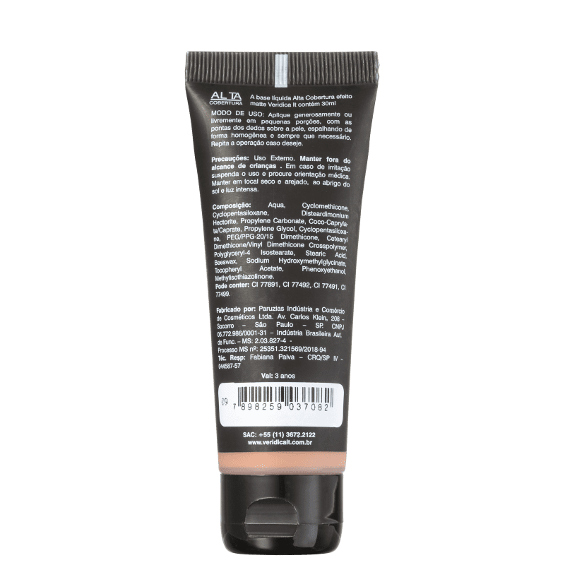 Verídica It Nº09 Alta Cobertura - Base Líquida 30ml