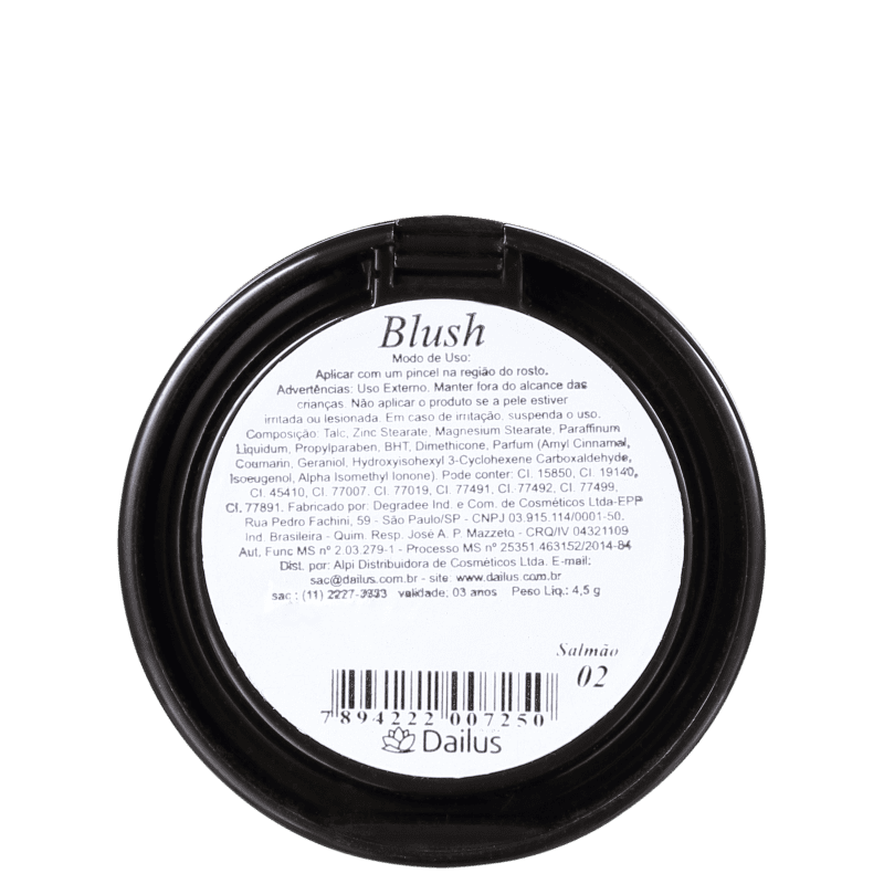Dailus Up 02 Salmão - Blush em Pó 4,5g