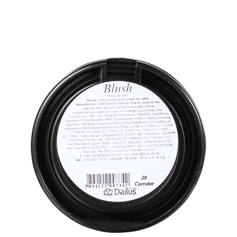 Dailus Blush Up 20 Corretor - Pó Iluminador e Bronzer 4,5g
