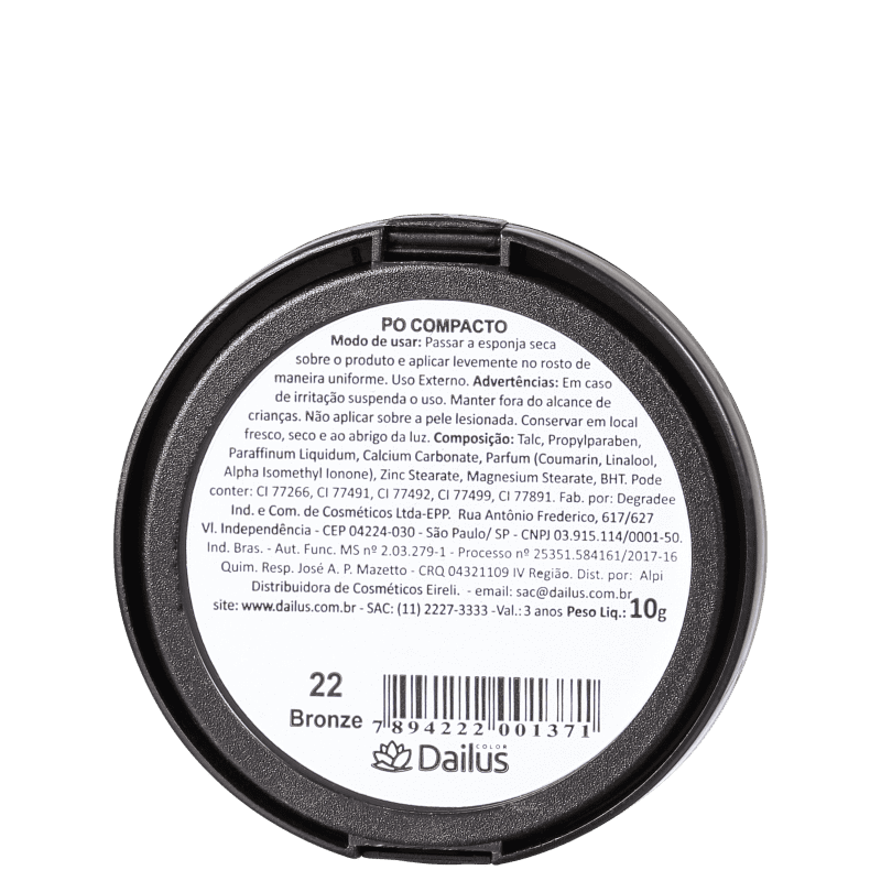 Dailus 22 Bronze - Pó Compacto Natural 10g