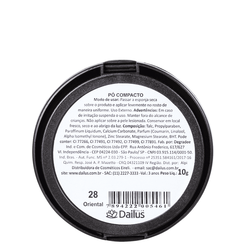 Dailus 28 Oriental - Pó Compacto Natural 10g