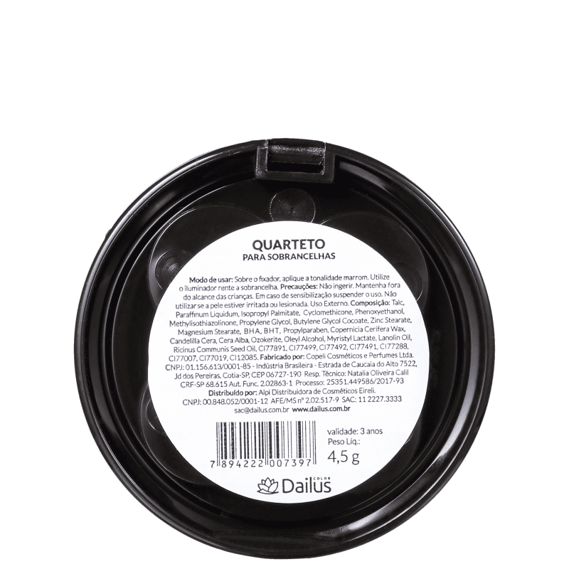 Dailus Quarteto 02 Universal - Sombra para Sobrancelha 4,5g