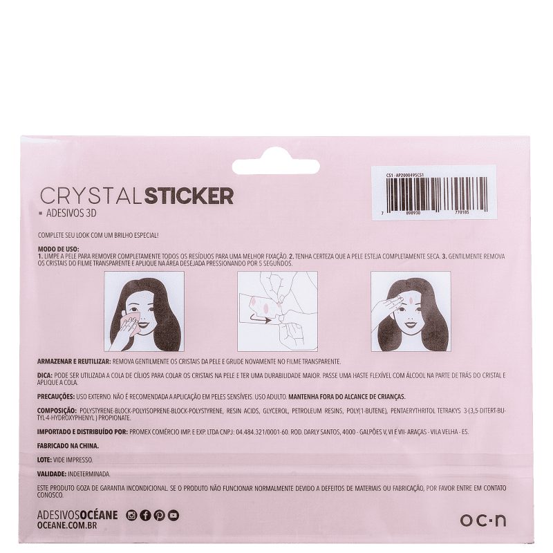 Océane Crystal Sticker CS1 - Adesivo 3D