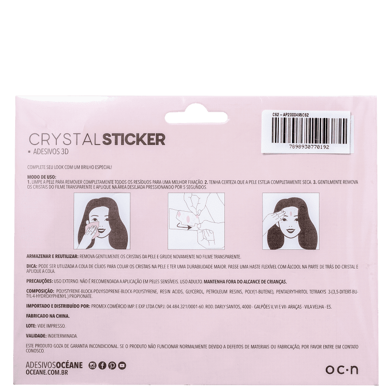 Océane Crystal Sticker CS2 - Adesivo 3D