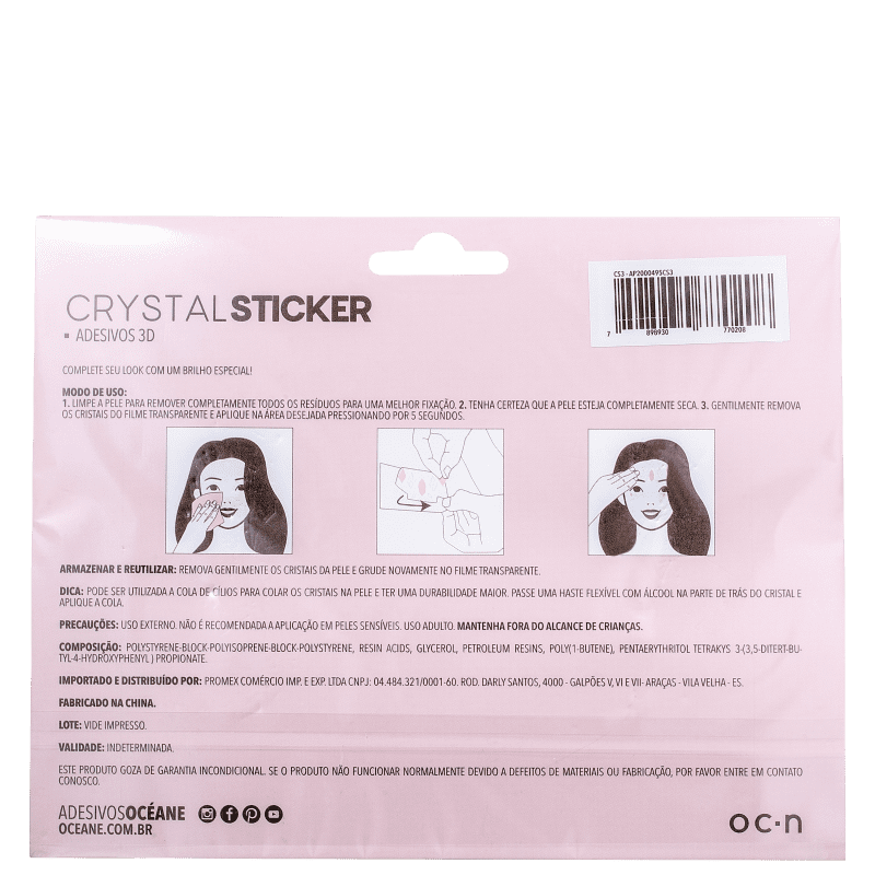 Océane Crystal Sticker CS3 - Adesivo 3D