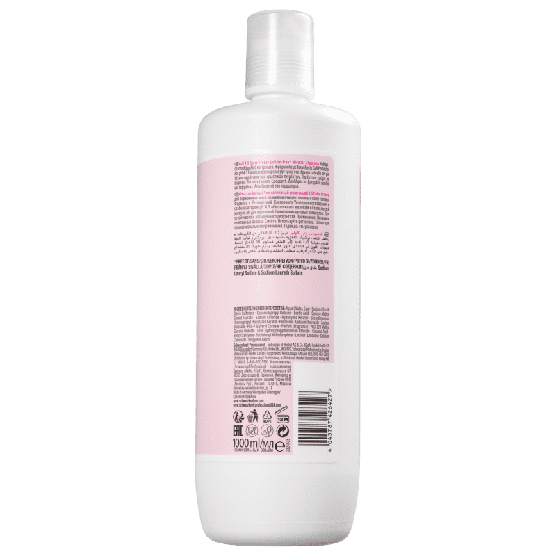 Schwarzkopf Professional BC Bonacure pH 4.5 Color Freeze Micellar - Shampoo sem Sulfato 1000ml