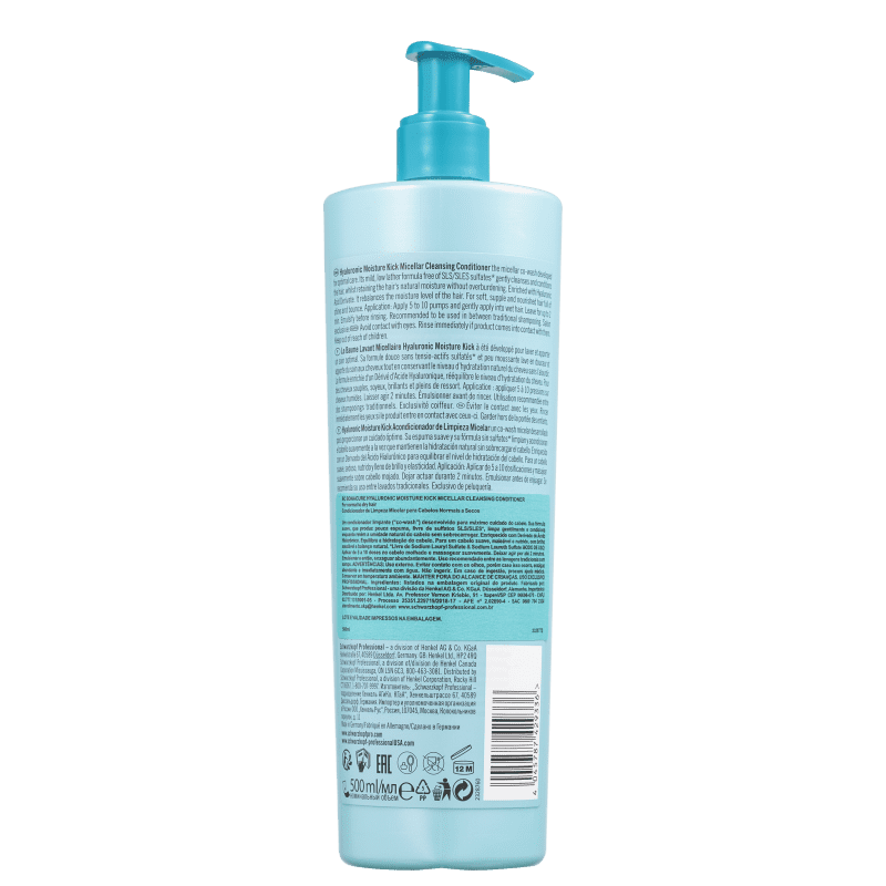 Schwarzkopf Professional BC Bonacure Hyaluronic Moisture Kick Micellar Cleasing - Condicionador Co-Wash 500ml