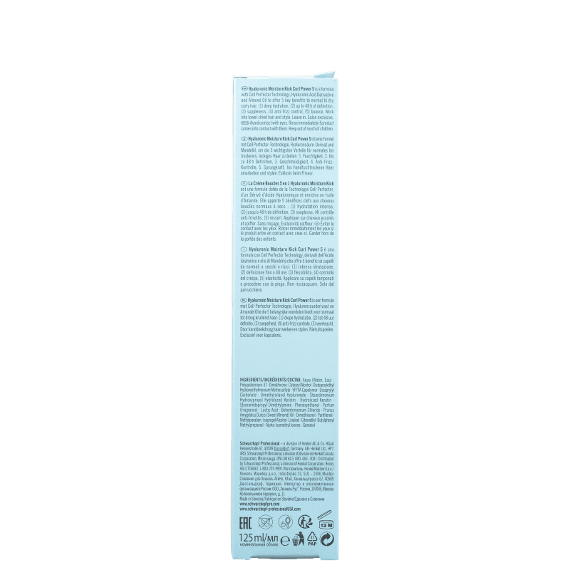 Schwarzkopf Professional BC Bonacure Hyaluronic Moisture Kick Curl Power 5 - Bálsamo Ativador de Cachos 125ml