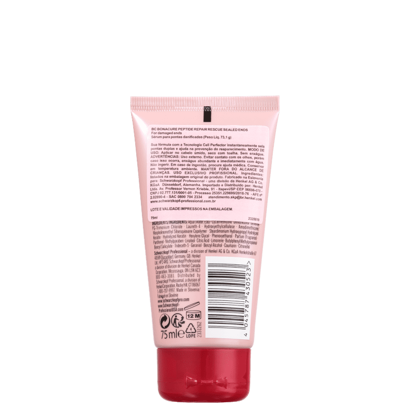 Schwarzkopf Professional BC Bonacure Peptide Repair Rescue Sealed Ends - Reparador de Pontas 75ml