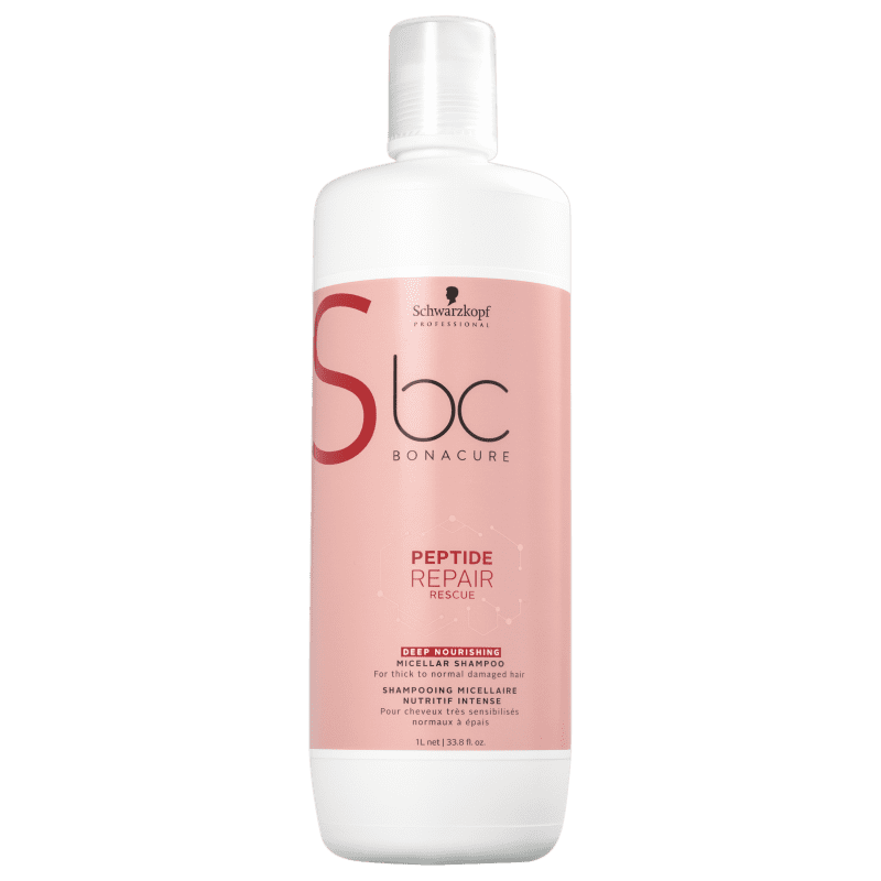 Schwarzkopf Professional BC Bonacure Peptide Repair Rescue Micellar Deep Nourish - Shampoo 1L Menor preço em Schwarzkopf Professional BC Bonacure Peptide Repair Rescue Micellar Deep Nourish - Shampoo 1L