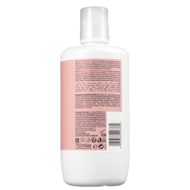 Schwarzkopf Professional BC Bonacure Peptide Repair Rescue Treatment - Máscara Capilar 750ml