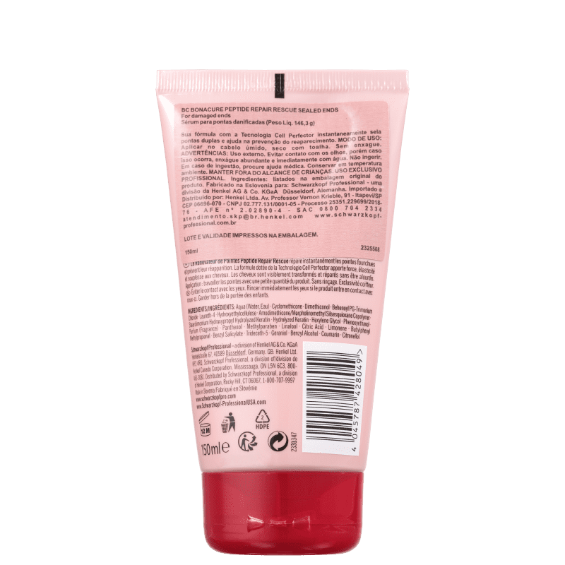 Schwarzkopf Professional BC Bonacure Peptide Repair Rescue Sealed Ends - Reparador de Pontas 150ml