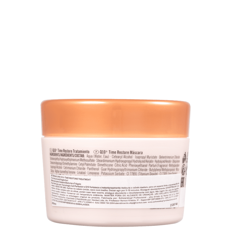 Schwarzkopf Professional BC Bonacure Q10+ Time Restore - Máscara Capilar 200ml