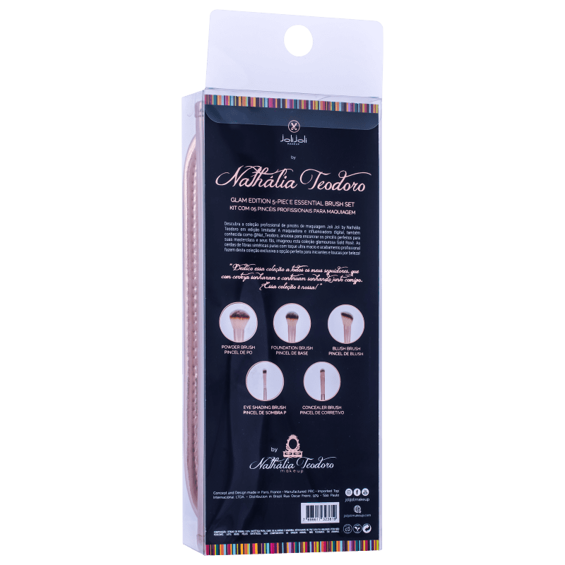 Kit de Pincéis Joli Joli by Nathália Teodoro (5 Produtos)