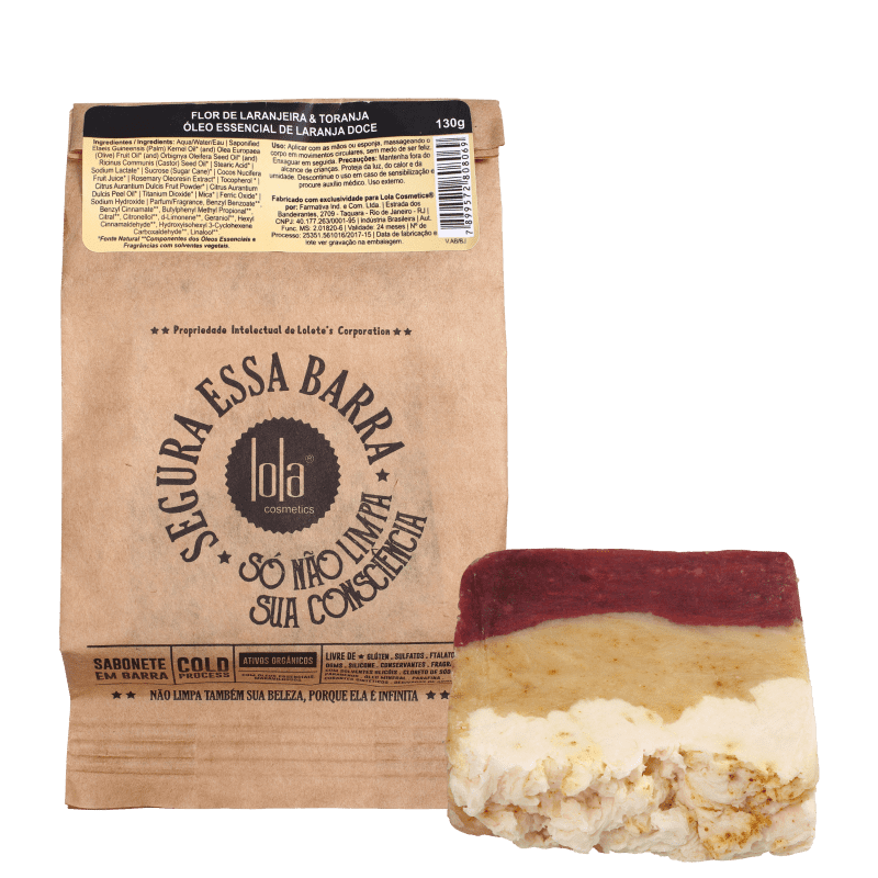 Lola Cosmetics Segura Essa Barra Flor de Laranjeira e Toranja - Sabonete em Barra 130g