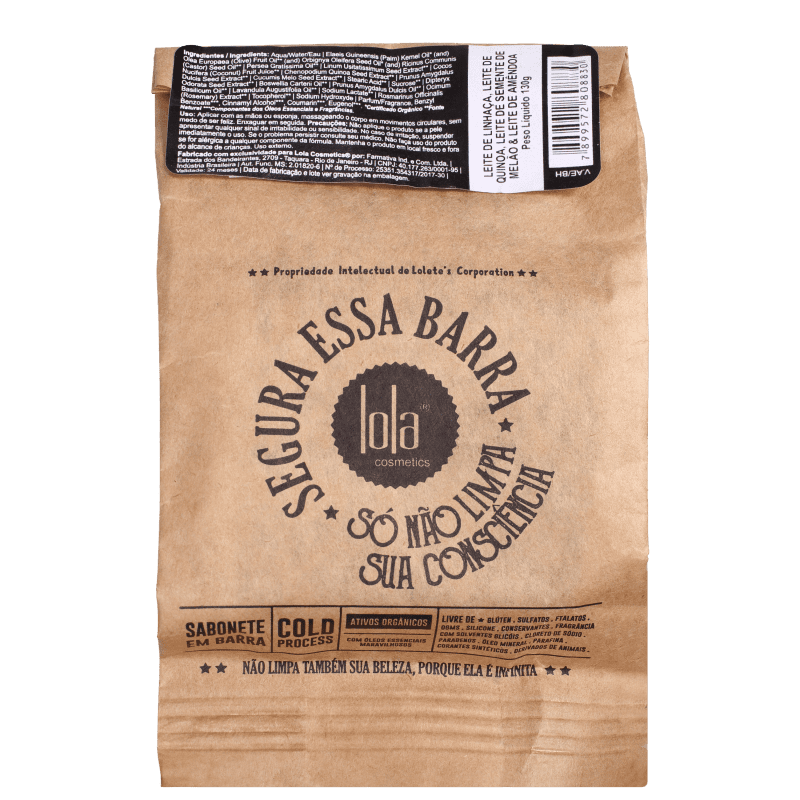 Lola Cosmetics Segura Essa Barra Leite de Linhaça - Sabonete em Barra 130g