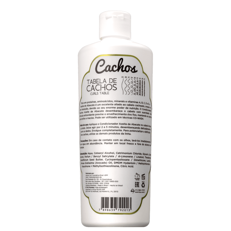 Felps Profissional Cachos Azeite de Abacate - Condicionador 500ml