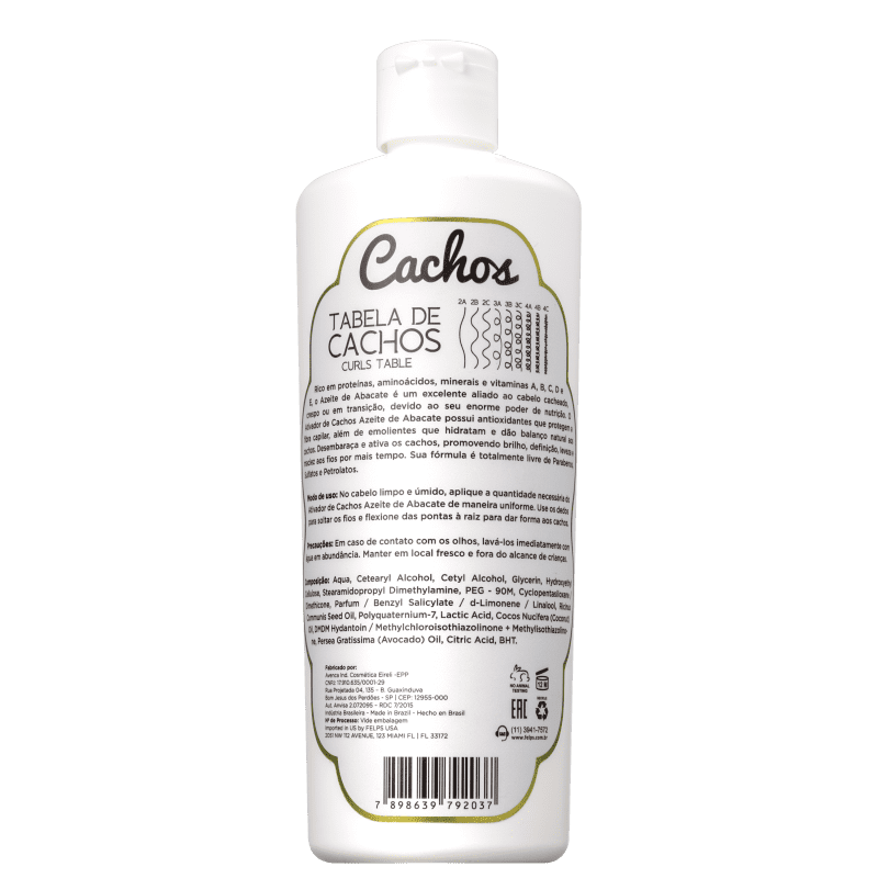 Felps Profissional Cachos Azeite de Abacate - Ativador de Cachos 500ml