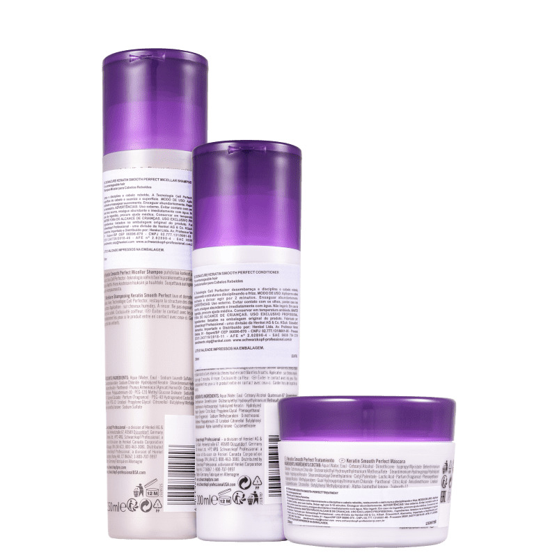 Kit Schwarzkopf Professional BC Bonacure Keratin Smooth Perfect Trio (3 Produtos)