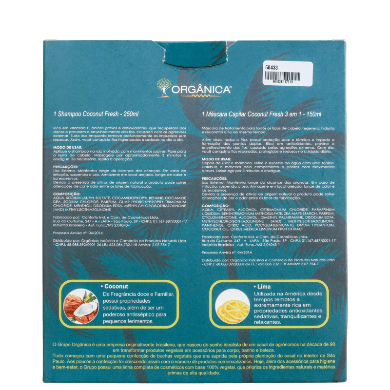 Kit Orgânica Coconut Fresh (2 Produtos)