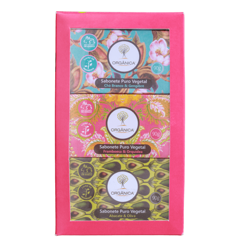 Kit Orgânica Puro Vegetal - Sabonete em Barra 3x90g