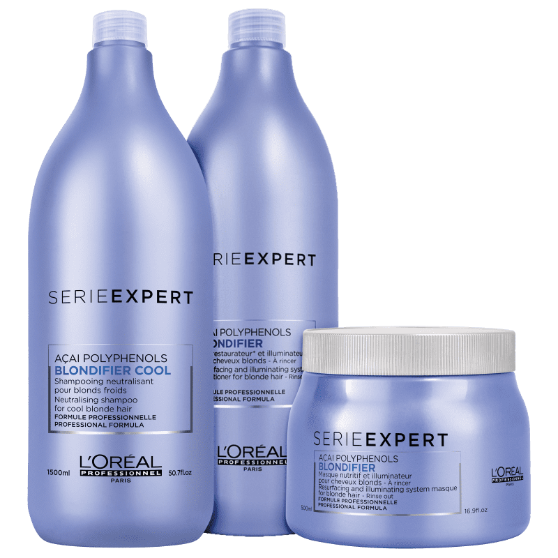 Kit L'Oréal Professionnel Serie Expert Blondifier Cool Salon Trio (3 Produtos)