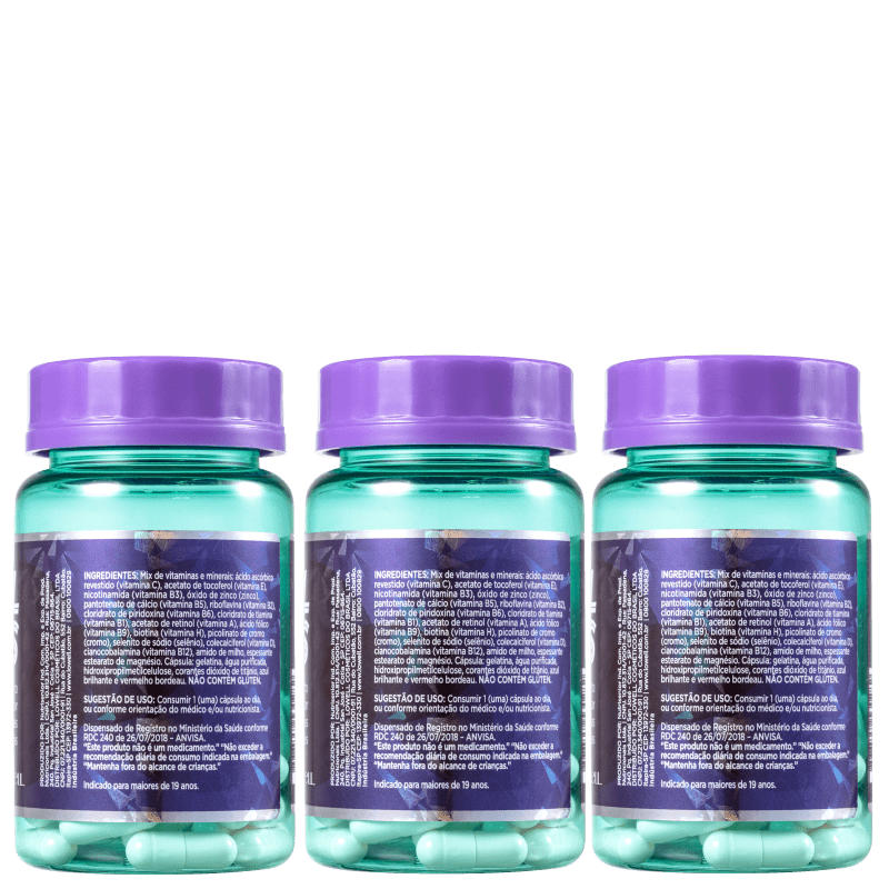 Kit Lowell Caps - Suplemento Alimentar 3x15g