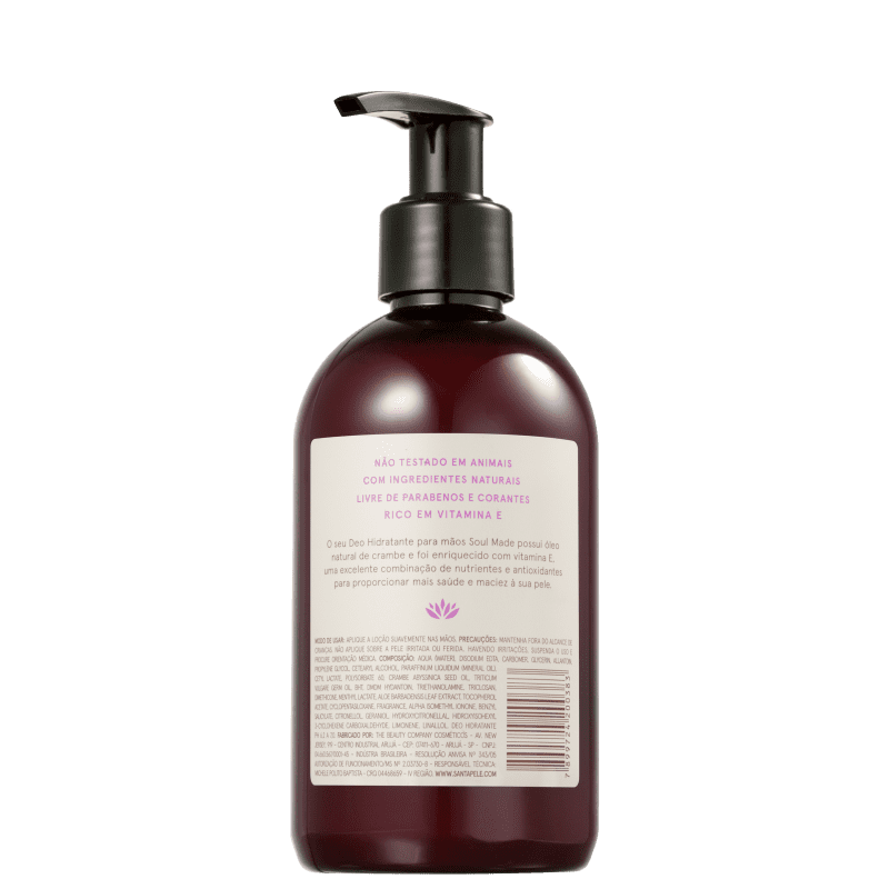 Santapele Açaí e Flor de Vitória-Régia - Loção Hidratante para Mãos 250ml