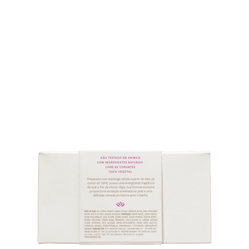 Santapele Açaí e Flor de Vitória-Régia - Sabonete em Barra 100g