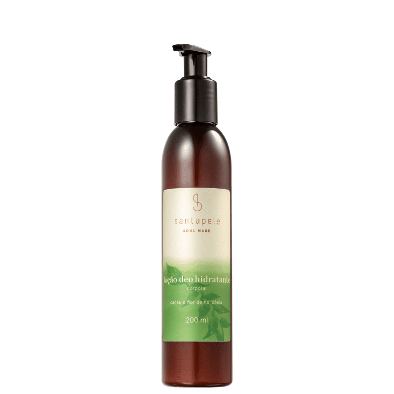 Santapele Cacau e Flor de Helicônia - Loção Hidratante Corporal 200ml