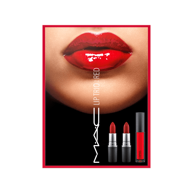 Kit M·A·C Lip Trio Red (3 Produtos)