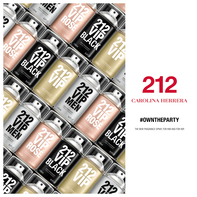 Carolina Herrera 212 VIP Men - Body Spray Masculino 250ml