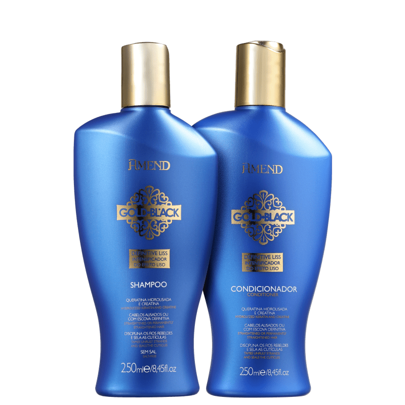 Kit Amend Gold Black Discipline Liss Duo (2 Produtos)
