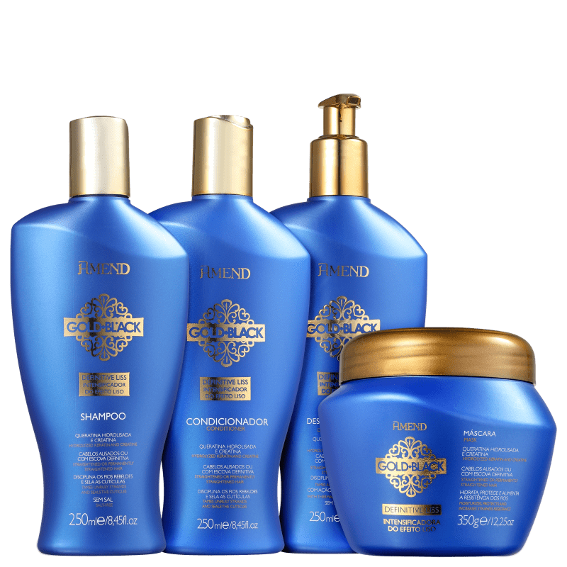 Kit Amend Gold Black Definitive Liss Full (4 Produtos)