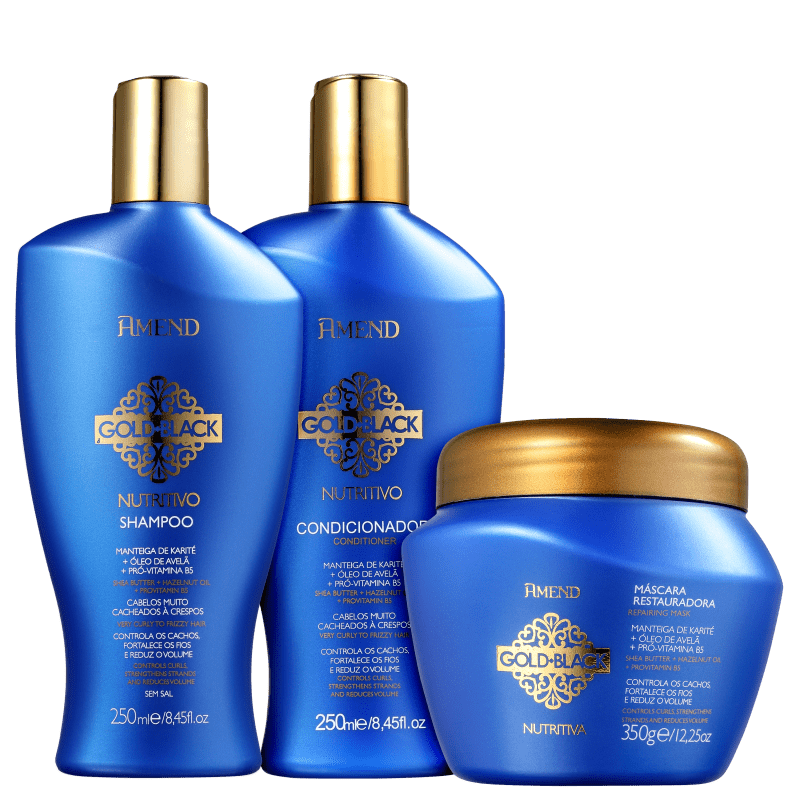 Kit Amend Gold Black Nutritivo Trio (3 Produtos)
