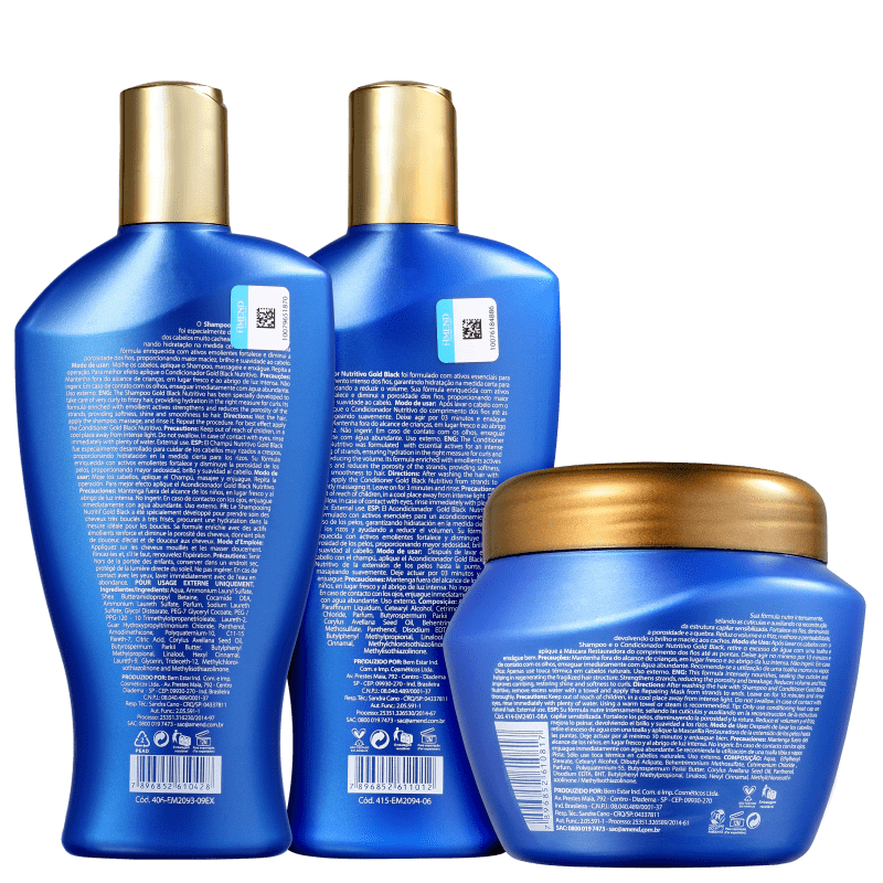 Kit Amend Gold Black Nutritivo Trio (3 Produtos)