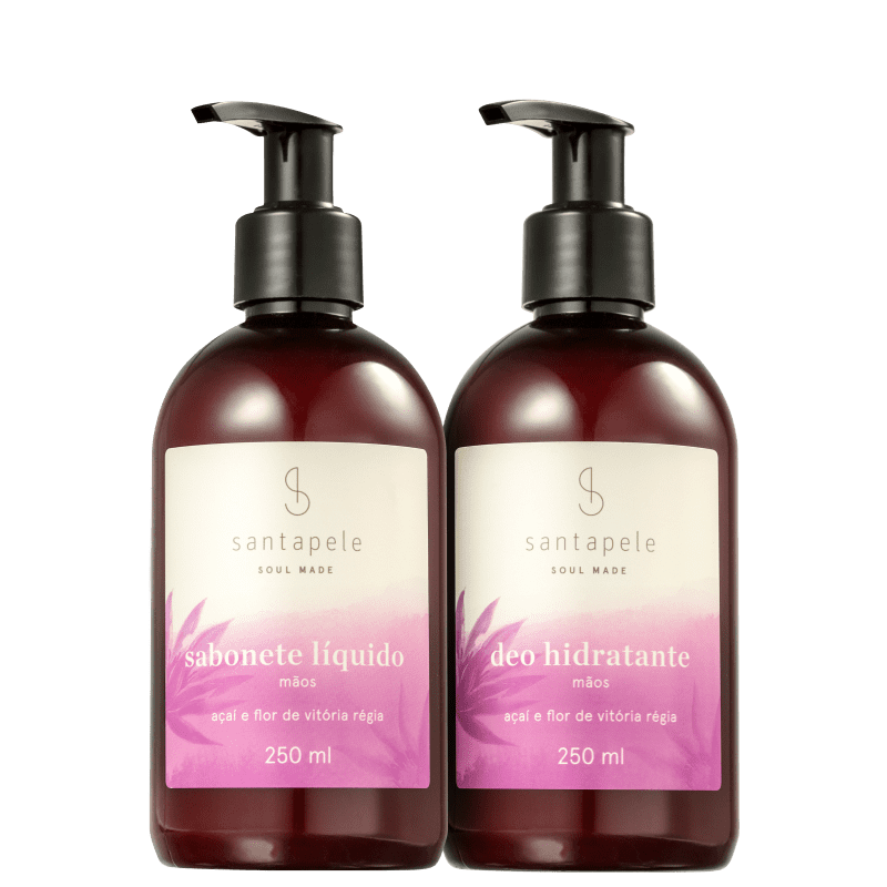 Kit Santapele Açaí e Flor de Vitória-Régia Mãos (2 Produtos)