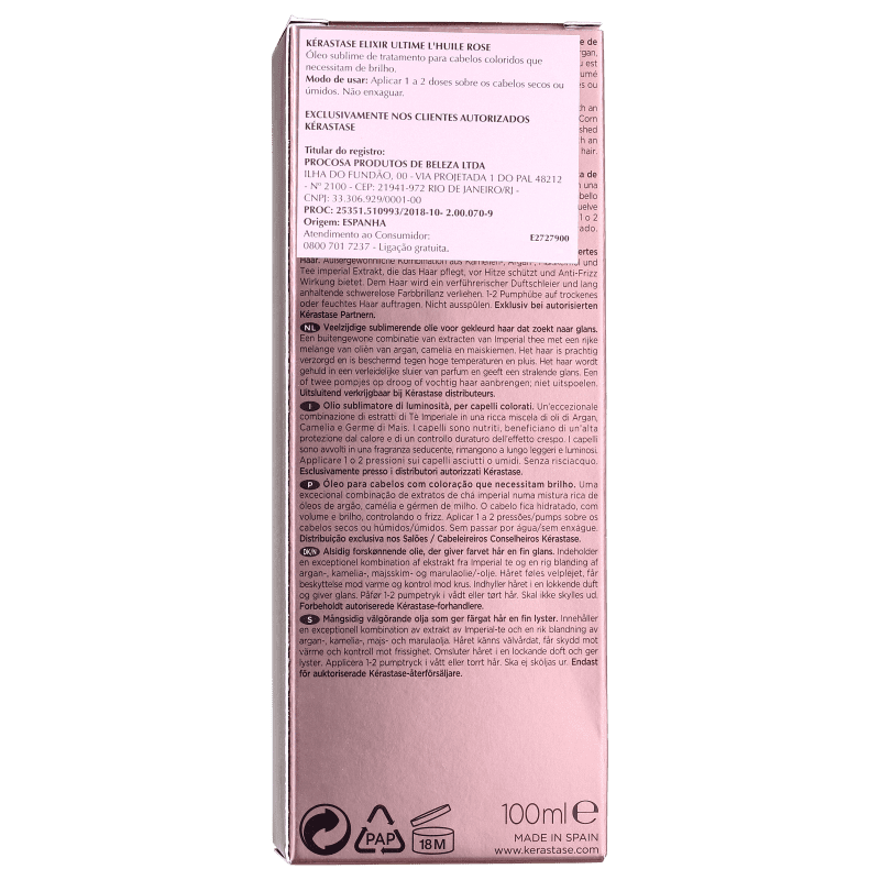 Kérastase Elixir Ultime Rose - Óleo Capilar 100ml