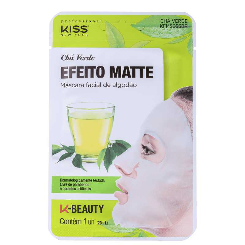 Kiss New York Chá Verde - Máscara Matificante 20ml