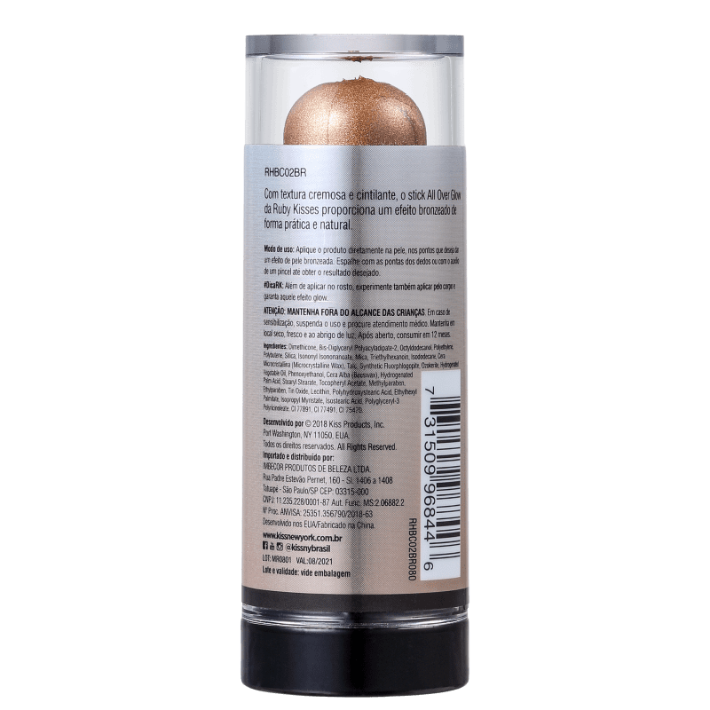 Kiss New York Ruby Kisses All Over Glow Golden Glow - Bronzer Luminoso 11g