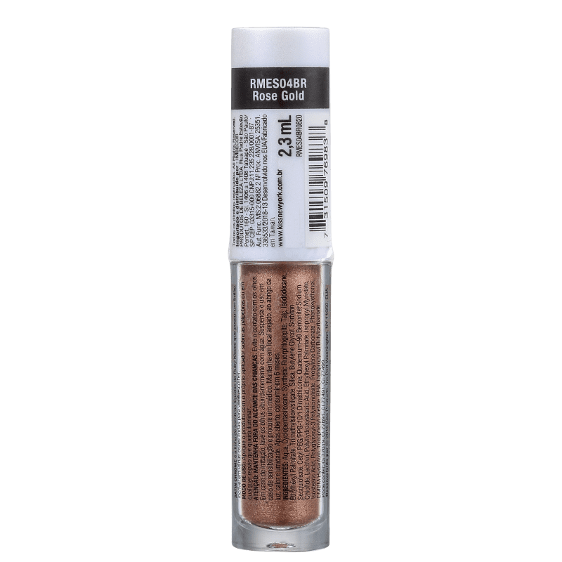 Kiss New York Ruby Kisses Satin Chrome Rose Gold - Sombra Metálica 2,3ml
