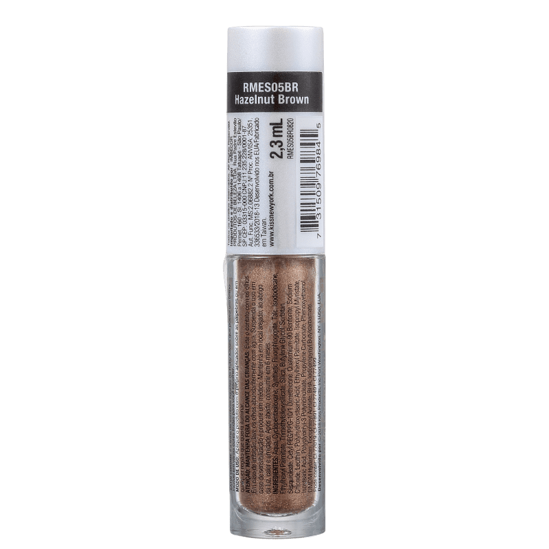 Kiss New York Ruby Kisses Satin Chrome Hazelnut Brown - Sombra Metálica 2,3ml