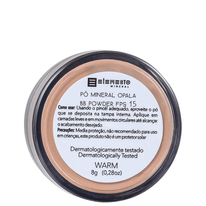 Elemento Mineral BB Powder Mineral FPS15 Warm - Pó Solto Matte 8g