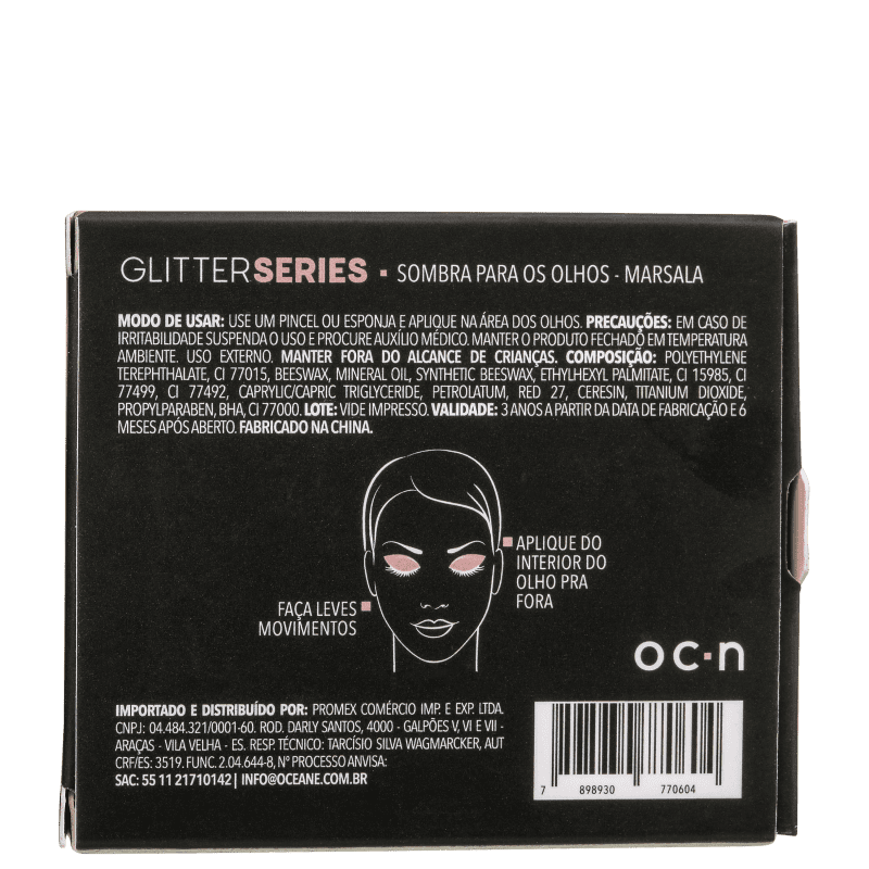 Océane Glitter Series Marsala - Sombra Cintilante 2g