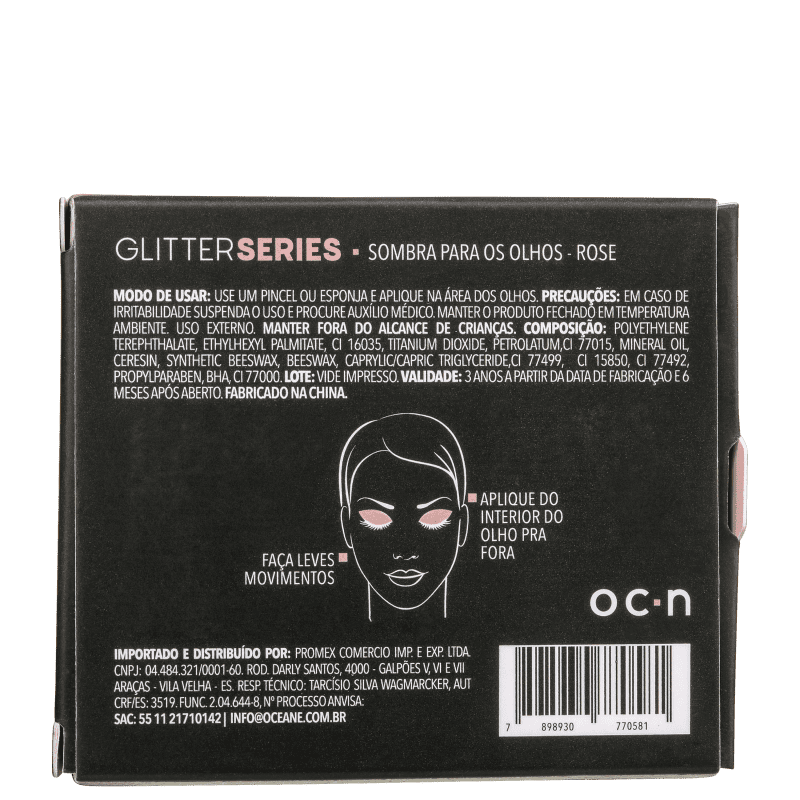 Océane Glitter Series Rose - Sombra Cintilante 2g