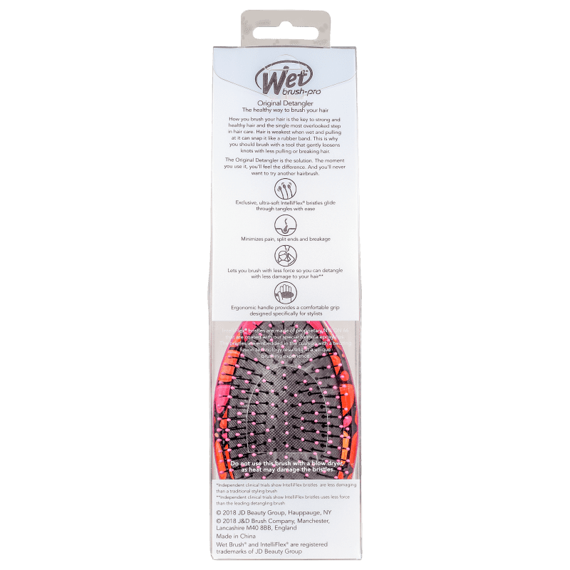 Wet Brush Pro Original Detanger Vitral Rosa - Escova de Cabelo
