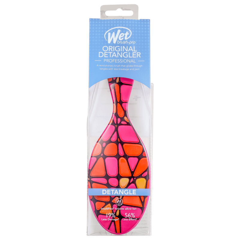 Wet Brush Pro Original Detanger Vitral Rosa - Escova de Cabelo