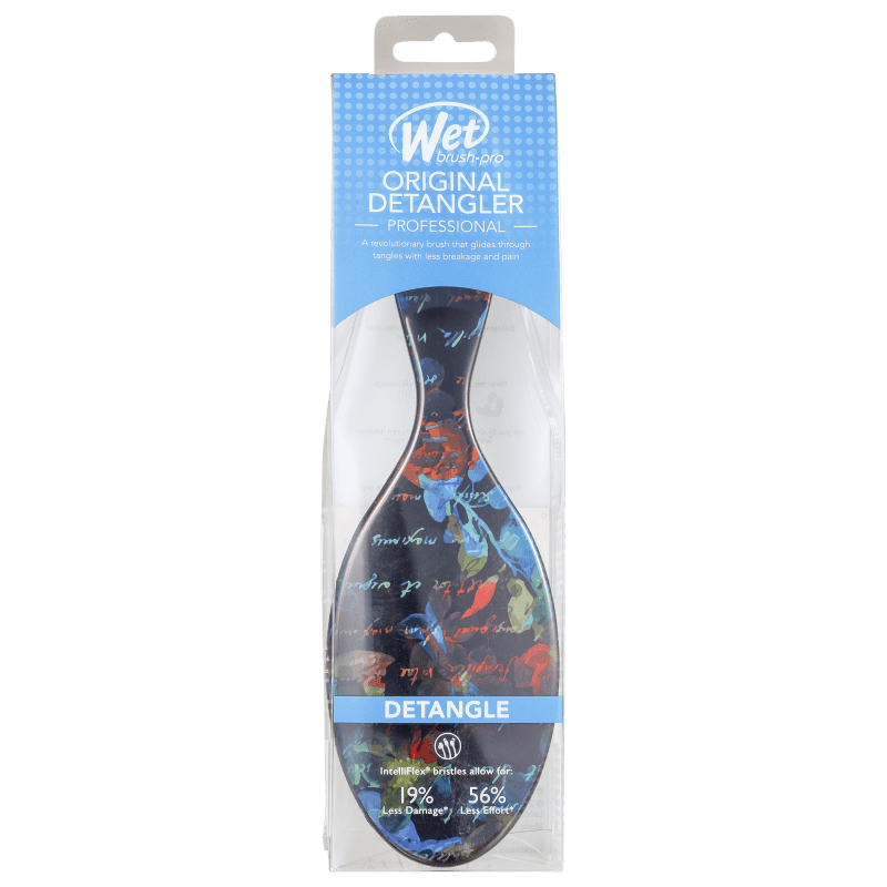Wet Brush Pro Original Detanger Night Florals Azul - Escova de Cabelo